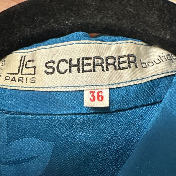 Jean-Louis Scherrer Boutique Paris 100% Silk Jacquard Dress FR 36 US 4 Vintage - Picture 2 of 12